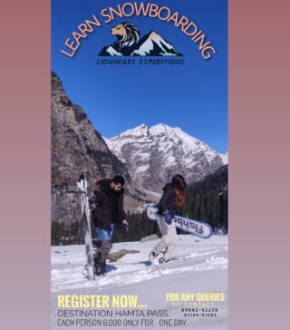 dm us for booking or send us a mail on lionheartexpeditions@gmail.com
.
.
.@lion_heart_expeditions 
#snowboarding #winter #manali_trip #love #snowfall #peace #realadventure #adventuretime #winterwonderland #wintersports #india #incredibleindia #himalayas #adventure #mountains #manali #solangvalley #kullu #himachalpradesh